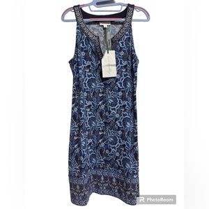 NWT Magnolia Grace Alhambra Embroidered Trim Knit Dress Large Petite, LP